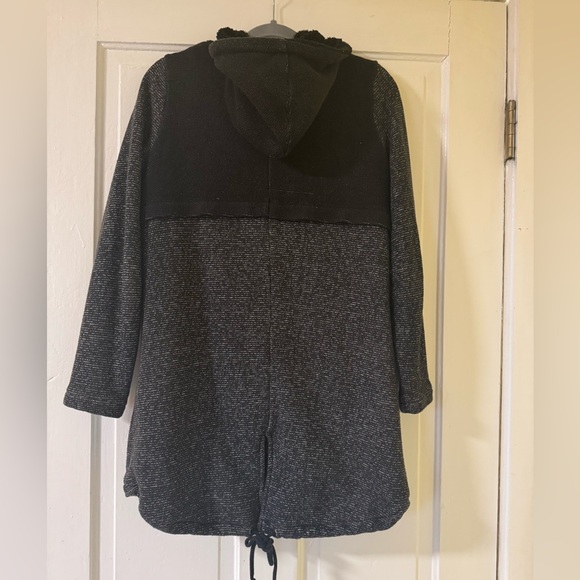 Rip Curl Black Zip Snap Toggle Closure Hooded Winter Coat• Large - Picture 3 of 7